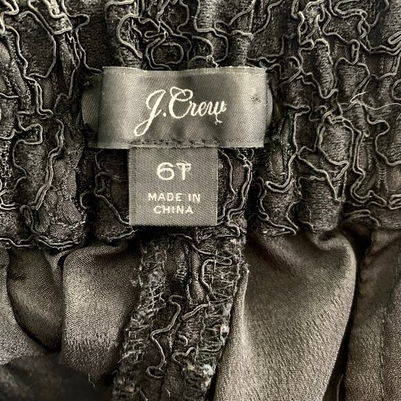 J. Crew Easy Pant in Black Lace Size 6T - Picture 7 of 9
